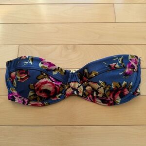 Zimmermann Laurel Ruched Floral-Print Bikini Top size 0